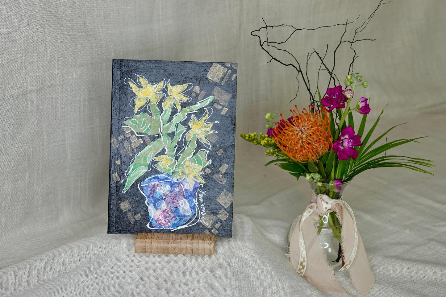 Custom Art Notebook Journal – One-of-a-Kind Edition - Sun Blossom