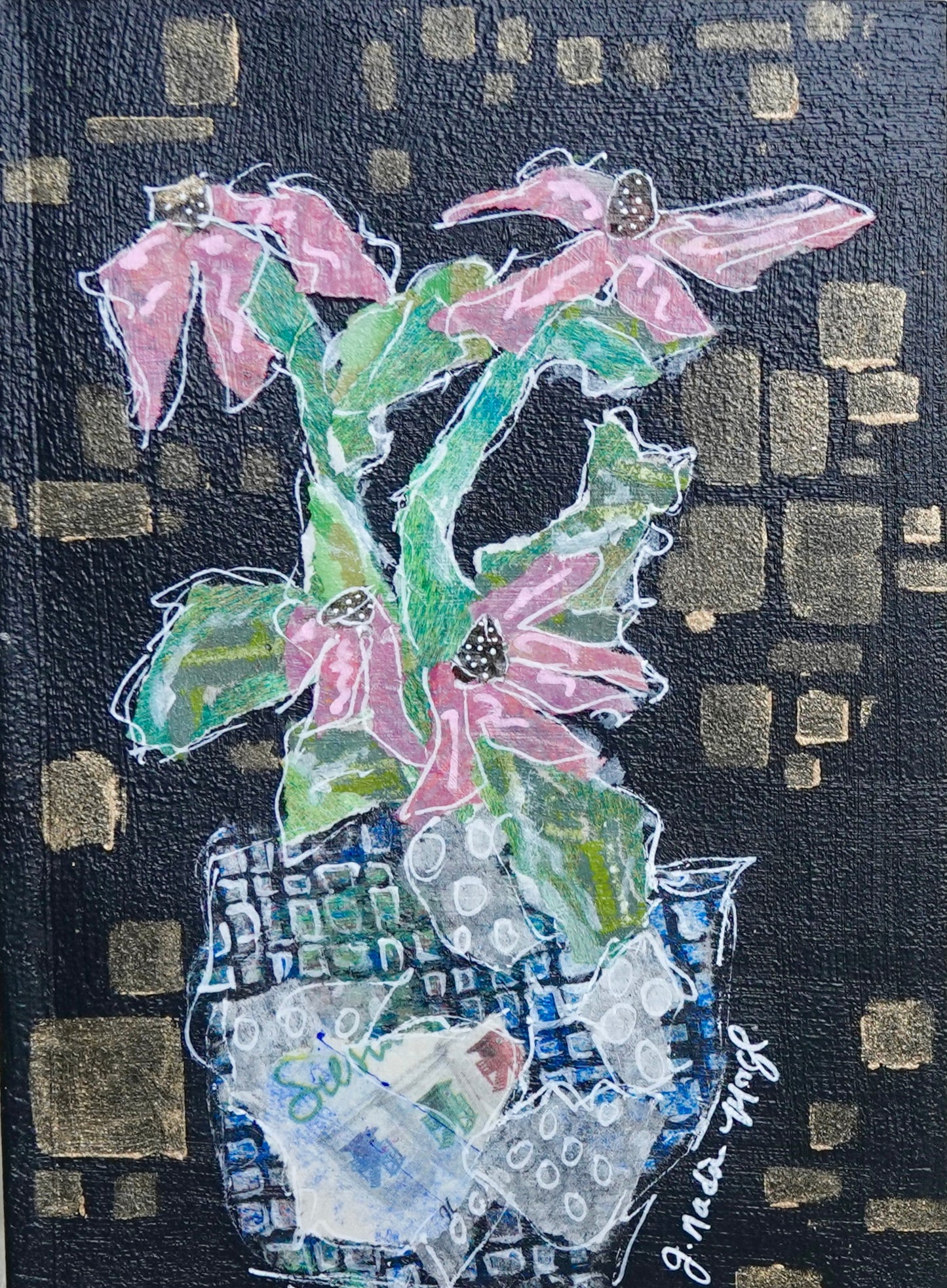 Custom Art Notebook Journal – One-of-a-Kind Edition - Petal Wink